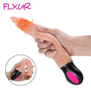 Flxur реалистичный мягкий фаллоимитатор нагревательный вибратор для женщин гибкий изгиб влагалищный массаж G Spot Wange Masturbation Pussy Sex Product Y200410
