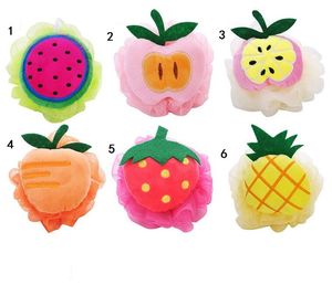 new bath puff sponge fruit shape Bath Brushes body Scrubbers bathroom shower Accessories cartoon bath flower ball