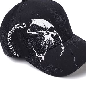 Fashion-l Snapback Bone Cap Demon Monster Baseball Cap Gorras Casquette Hip Gop Gorra Visor Cappelli Rocker Skateboard Skull