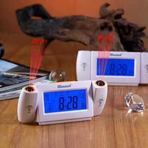 Chaowei Cyfrowy Budzik Ekran LCD El El Backlight Dryoze Dual projekcja Stół Zegar Klaskanie Watch Voice Controled Stół projekcyjny