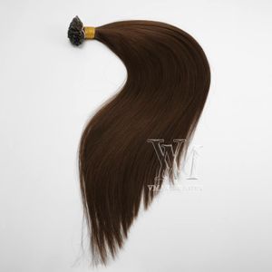 VM pré-ligado u ponta reta extensões de cabelo 1g / strand 80g 100g 120g keratin cola de alta qualidade extensões de cabelo humano # 8 # 613