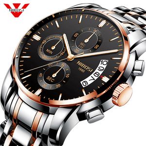 Nibosi New Watch Men Military Sport Quartz Clock Mens Watches Top Brand Luxury Waterproof Write Watch Relogio Masculino