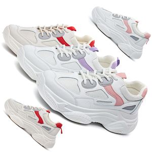 la moda classica per le scarpe da corsa da donna tripla bianco rosa viola rosso adorna comode scarpe da ginnastica sportive traspiranti da ginnastica 35-40