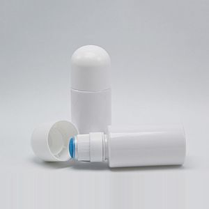 60 ml tomma vita plastflaskor, 2oz flaska med svampspetssapplikator, 2 uns HDPE -flaska med blå svamp applikatorlock