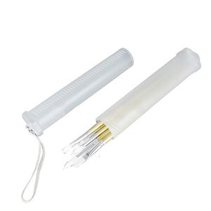 Adjustable Foldable Slim Pencil Case Pen Organizer Transparent Portable Plastic Pen Holder Student Supplies