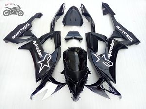 Kostenlose kundenspezifische chinesische Verkleidungen für KAWASAKI Ninja ZX-10R 2008 2009 2010 2011 Straßenrennen schwarze Verkleidungssätze ZX 10R 08 09 ZX10R