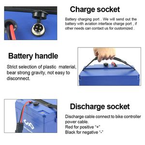 60V 20AH E Motorcykel Scooter E Bike Lithium Ion Batteripack 1200W Motor med 30A BMS 67.2V 2A Laddare