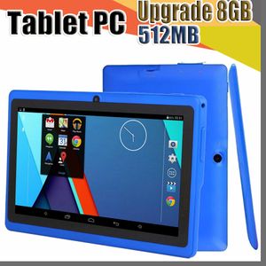 100X Q88 7 polegada Android 4.4 Allwinner A33 Tela Capacitiva Quad Core 512 MB de Atualização de 8 GB Dual Camera Tablet PC Externo para o presente A-7PB