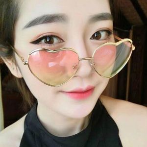 Designer Sunglasses Colorful Heart Sun Glasses For Women 15 Colors Metal Frame Spring Hinge DHL Free Shipment