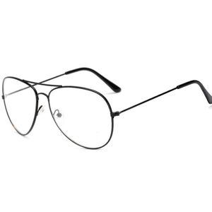 Klasyczne okulary przeciwsłoneczne PILOT Ramka Moda Dekoracyjne Okulary Z Jasnymi Soczewkami Vintage Eyeglasses Hurtowy sklep