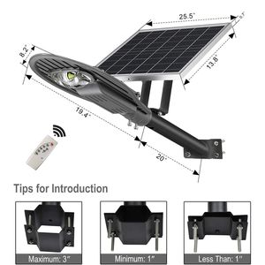 50W 100W 150W Açık Suya Güneş Enerjili Paneli LED Sokak Lambaları Yol lambası Lampada Güneş Bahçe Acil Işıklar