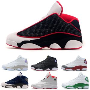 Jumpman 13 Erkek basketbol ayakkabıları 13s Bred Spor Salonu Kırmızı Flint Gri Denizyıldızı Kara Ada Yeşil spor ayakkabı Sınıfı Bahçesi Açık Yürüyüş eğitmeni