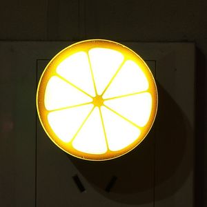 LED Lemon Night Light Auto Sensor Lâmpada de controle Bedroom