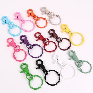 26pcs / lot 35mm dos desenhos animados Chaveiro colorido Keychain anel da separação Chaveiros Diy Handmade Chaveiro Acessórios 13 cores