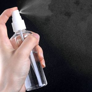 Fast Shipping 30ml 50ml 60ml 100ml 120ml Empty PET Spray Bottles Atomizer Pump Bottles With White Cap For Disinfectant Alcohol