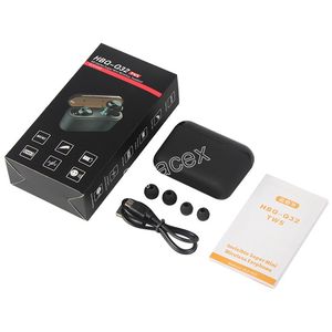 Perakende HBQ Q32 TWS Sports Görünmez Kablosuz Kulaklıklar Bluetooth V5.0 Kulaklık IOS İPhone X XR Android için Şarj Kutusu 1500mA ile