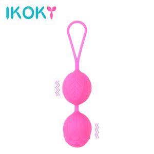 IKOKY 100% Silikonowa Kegel Balls Smart Love Ball Dla Waginal Tight Lighting Machine Wibratory Dorosłych produktów Sex Zabawki dla kobiet C18122801