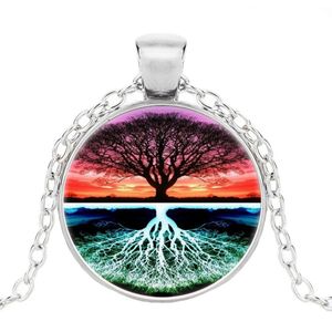 Wholesale tree life cabochon for sale - Group buy Hot Live Tree Of Life Photo Tibet Silver Cabochon Glass Pendant Chain Necklace Personalized jewelry gift