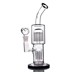 Klein Recycler Heady Glasses Dab Rigs Fateahs Water Bong厚いガラス水パイプ18mmボウル11.8インチ