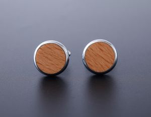 Cuff links Fashion jewellery 2019 high end wooden mens accessories wholesale custom high quality button cuff sleeve button on Sale