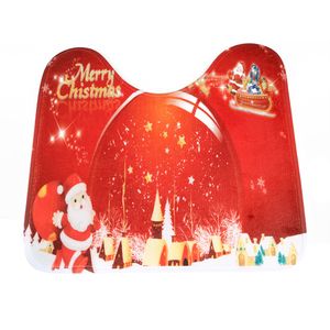 Tappetini Babbo Natale Pattern 3pcs Toilet Mat tappetino da bagno