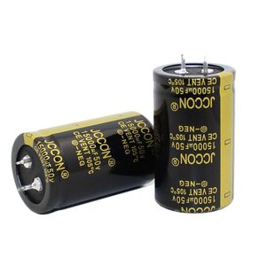 JCCON Capacitor eletrolítico de pés grossos 50v15000uf volume 30x50 Potência do inversor Capacitor de potência do amplificador de áudio