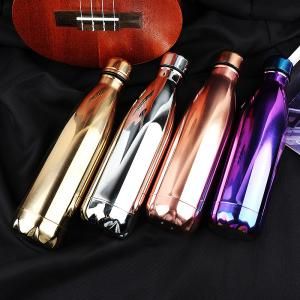 Gradient Stainless Steel Vacuum Bottle Sealed Insulated Water Bottle Outdoor Travel Sports Portable Coke Kettle LLA266