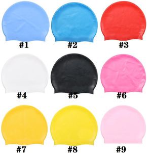 ユニセックス大人の防水シリコーンの水泳帽子耐久の水泳帽フレキシブルスイミングキャップのための柔軟な女性プリントロゴ50pcs