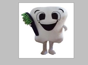 Tooth quente 2019 de alta qualidade com traje da mascote escova os dentes do aniversário do partido Dia das Bruxas Fantasia