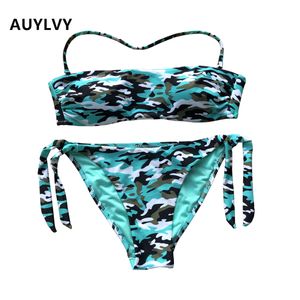 AUYLVY Bikini Set Frauen Badeanzug 2019 Sexy Bikinis für Mädchen Bademode Bandeau String Bottom Neue Weibliche Badeanzüge