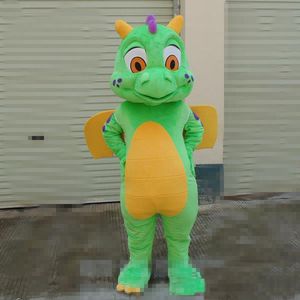 2019 vendita in fabbrica calda taglia per adulti Cartoon Green Dianosaur Mascot Costume Halloween Christmas Birthday Dianosaur Carnival Dress