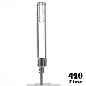 Nectar Collector with Titanium Nail 10mm Full Glass Part Mini Glass Water Pipe Oil Rig Wholesale