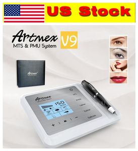 Zapasy USA Artmex V9 Makeup Mikrobladowanie MTSS PMU Digital Tattoo Machine Micro Blading Brwi Eyeliner Lips Derma Pen