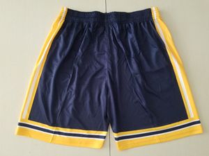 Yeni Takım MN Vintage Basketball Şortu Cepler Kıyafetleri Donanma Renk Boyutu S-XXL