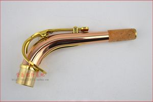 Neue Ankunft 24,5mm Phosphor Bronze Altsaxophon Bend Neck Hohe Qualität Gold Lack Saxophon Instrument Zubehör Kostenloser Versand