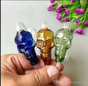 Cráneo de cristal Bongs de vidrio Quemador de aceite Pipas de agua de vidrio Plataformas petroleras Fumar gratis