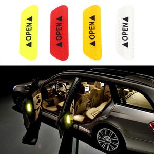 Adesivi per portiere auto Segnale di avvertimento Nastro riflettente Accessori esterni per auto Cartello APERTO Riflettori di luce riflettenti di sicurezza