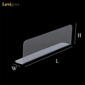 Plastic PVC Thick 0.8mm Clear Storage Rack Shelf Dividers Side Splitter Holder In Supermarket Retail Stores 20pcs Shelf Edge