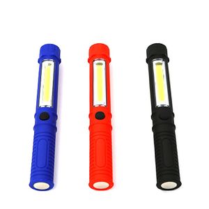 Utomhus LED-belysning LANTERA arbetar underhållslampa Pen Form Portable Flashlight Multifunktionell COB Light Magnet Power Save 4ata O1