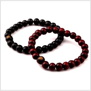 Heta hiphop män trä pärlor armband sandelträ buddhist buddha meditation bön pärla armband trä smycken ung man gratis frakt