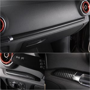 Carbon Fiber Color Console Dashboard Trim For Audi A3 8V S3 Car Styling Interior Door Panel Decoration Cover Stickers Auto Accessories