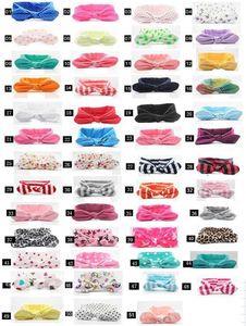 Böhmische Baumwolle Mädchen Baby Schleife Stirnband Wellenpunkt Turban Twist Head Wrap Twisted Knot Weiches Haarband Stirnbänder Bandanas