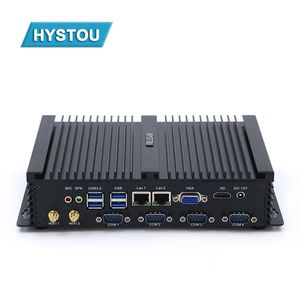 Mini PC x86 Intel Core i5 3317U Industrial computer Win XP/7/8/10 Dual Nics 4*RS232 COM Fanless PC Rugged compute