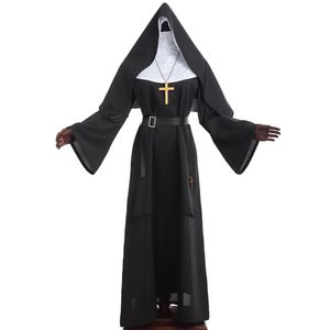 Abito da suora Costume a tema cosplay Donna adulta Donna Festa di Halloween La Vergine Maria Sorella Abiti spaventosi Abiti da chiesa