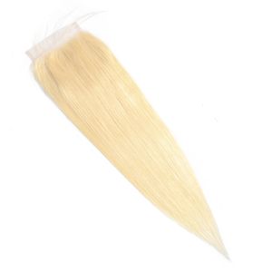 Malaysian Grade 9A Lace Closure 4X4 Straight 613 # Blonde Helle Farbe 4 * 4 Lace Closure 613 Color Hair Products Wholesale