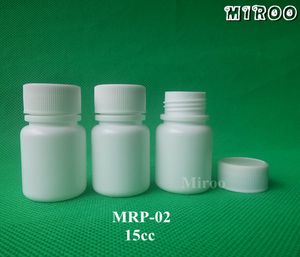 ingrosso Pill Bottles-100pcs ml G CC vuoto bottiglie di pillola di plastica bianca Piccoli contenitori di medicina di plastica con i coperchi