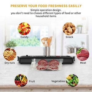 90W Vacuum Sealer Machine Food Sealer Automatic Vacuum Air Sealing System for Food Preservation Dry & Moist Food Modes