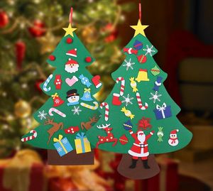 Albero di Natale in feltro fai-da-te Regali di capodanno Giocattoli per bambini Albero artificiale Appeso a parete Ornamenti Decorazione natalizia