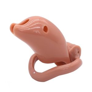 Man Chastitiy Cage Skin color Dolphin Resin Penis Lock Male Chastity Devices 4 Sizes Snap Rings JJ Control BDSM Sex Toys