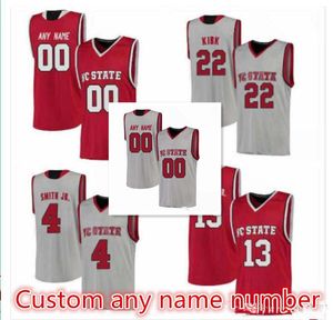 Özel Yapım NC Eyaleti Wolfpack Forması Eric Lockett Jersey 5 DJ Funderburk 0 Jericole Hellems 4 Sacha Killeya-Jones 1 Erkek Dikiş S-5XL